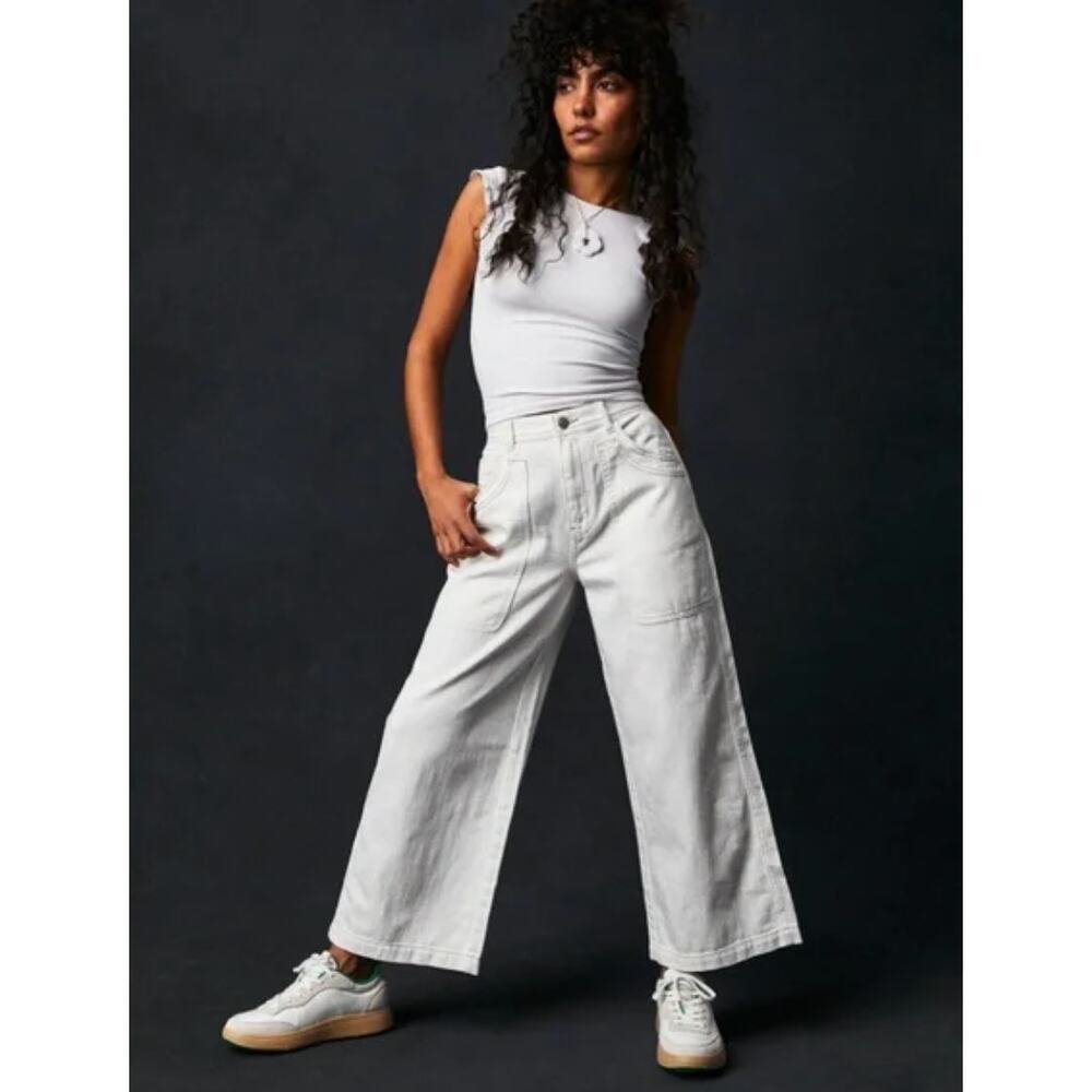 We The Free Piper Crop Wide-Leg Jeans 32